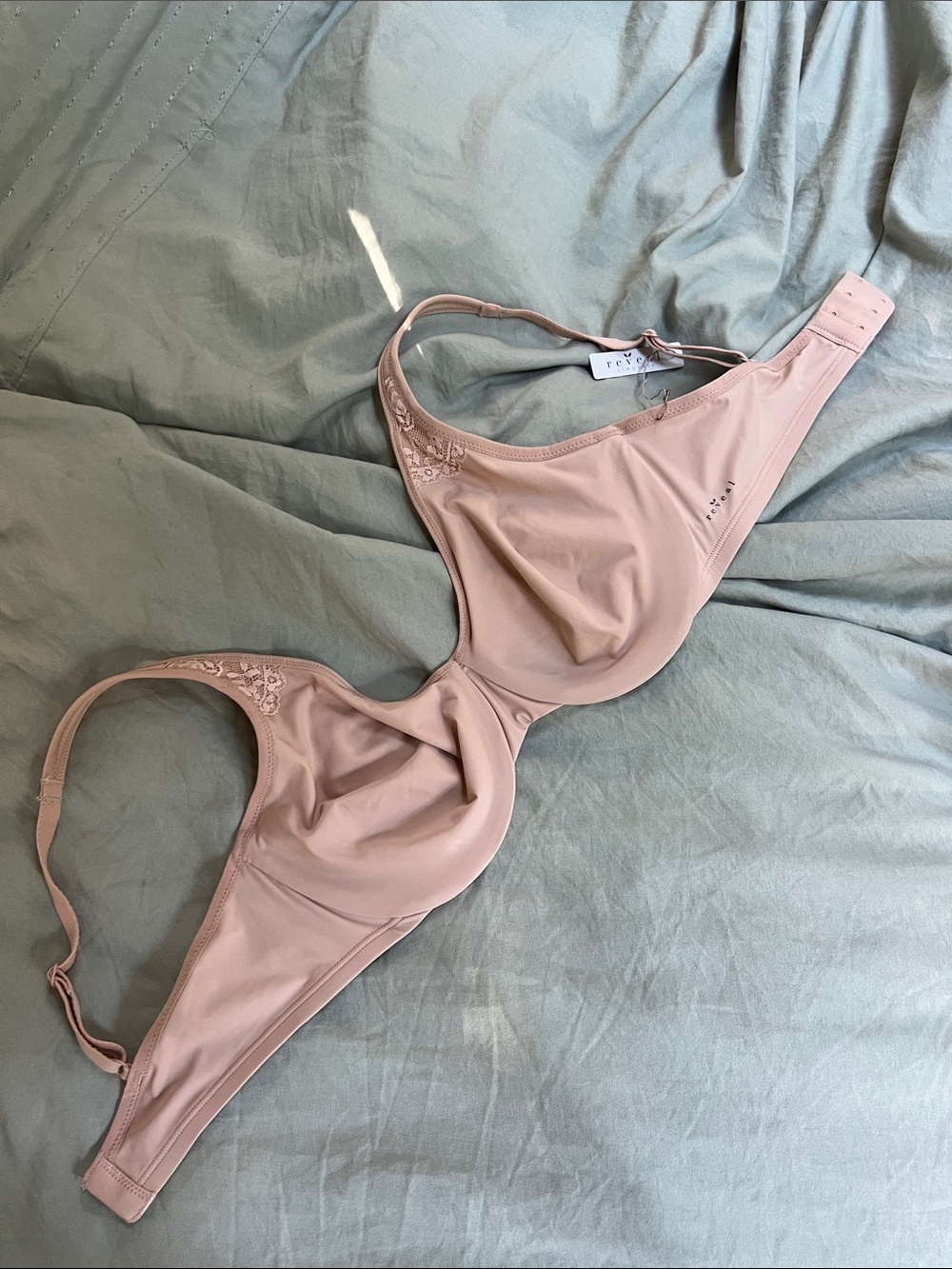 Reveal Everyday Essential Minimizer Bra 36C – Rugby Tan | Lace Trim Nude